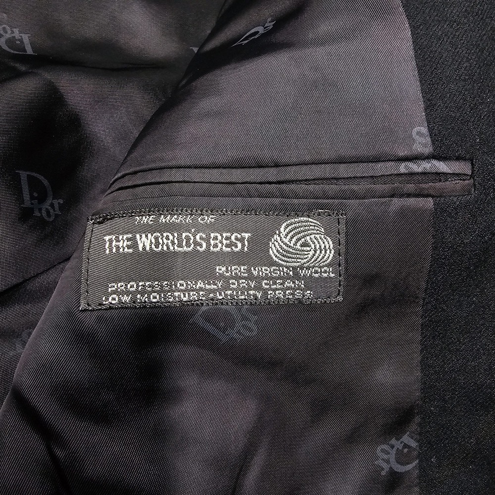 Christian Dior Monsieur Vintage 100% Wool Double Breasted Blazer Vented Unisex L - Picture 6 of 12